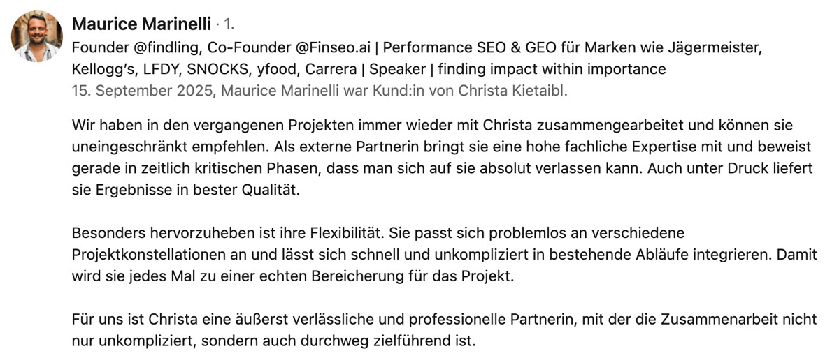 Review von Maurice Marinelli